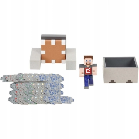 Mincraft Mayhem Wagonik Figurka Steve Zestaw