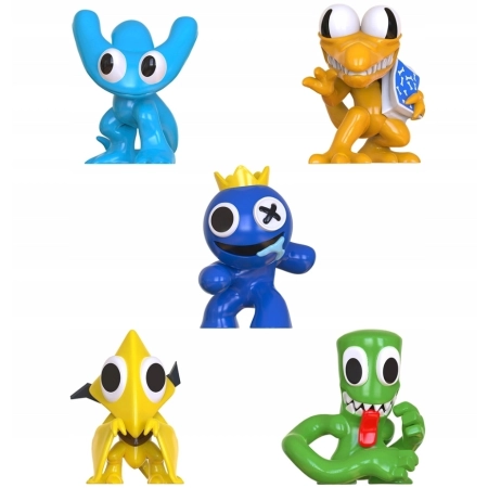 Figurka Rainbow Friends Blindbox Mysterybox saszetka Gren Blue Cyan Yellow